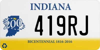 IN license plate 419RJ