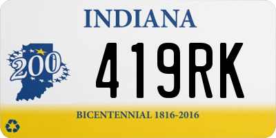 IN license plate 419RK