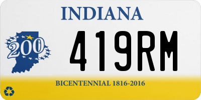 IN license plate 419RM