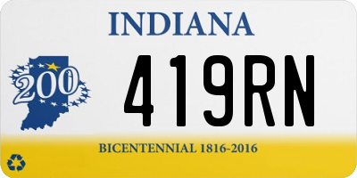 IN license plate 419RN