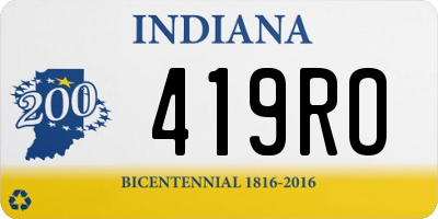 IN license plate 419RO