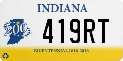 IN license plate 419RT