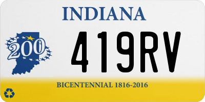 IN license plate 419RV