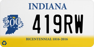 IN license plate 419RW