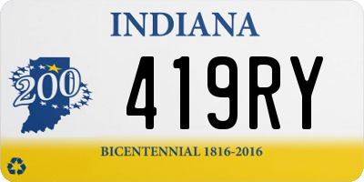 IN license plate 419RY