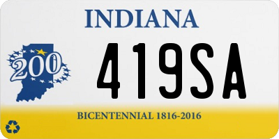 IN license plate 419SA