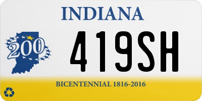 IN license plate 419SH