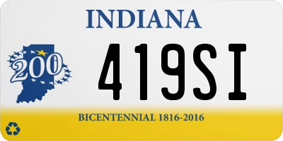 IN license plate 419SI