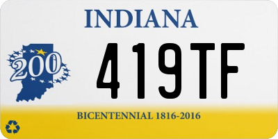 IN license plate 419TF