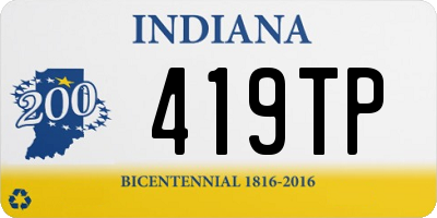 IN license plate 419TP