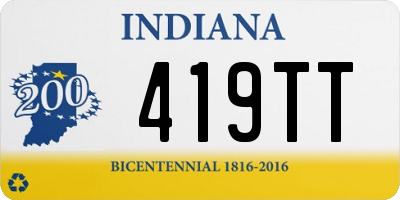 IN license plate 419TT