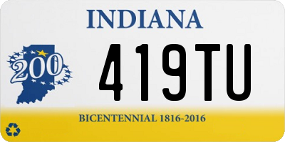 IN license plate 419TU