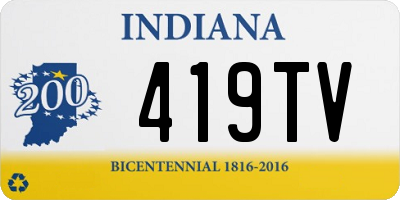 IN license plate 419TV