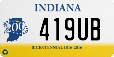 IN license plate 419UB