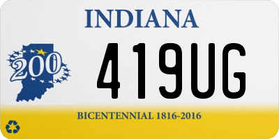 IN license plate 419UG