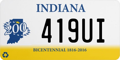 IN license plate 419UI