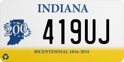 IN license plate 419UJ