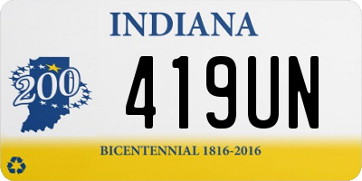 IN license plate 419UN