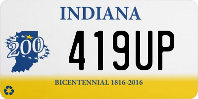 IN license plate 419UP