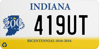 IN license plate 419UT
