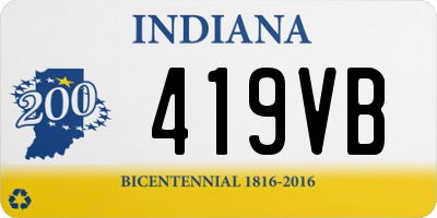 IN license plate 419VB