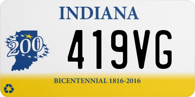 IN license plate 419VG