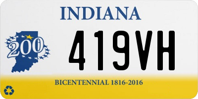 IN license plate 419VH