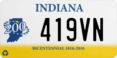 IN license plate 419VN