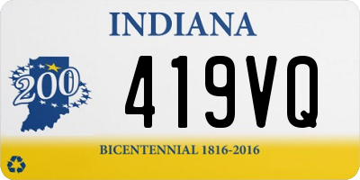 IN license plate 419VQ