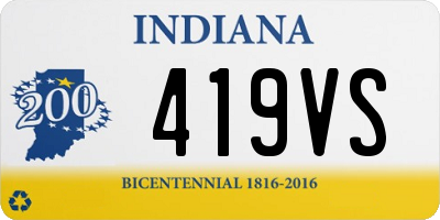 IN license plate 419VS