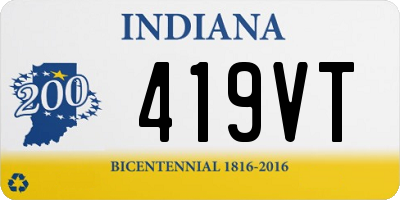 IN license plate 419VT