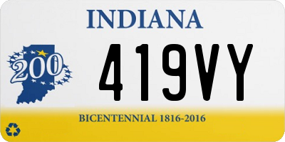 IN license plate 419VY