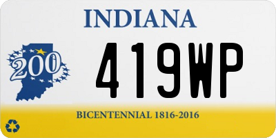 IN license plate 419WP
