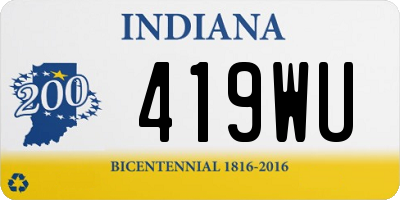IN license plate 419WU