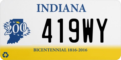 IN license plate 419WY