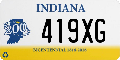 IN license plate 419XG