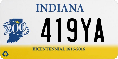 IN license plate 419YA