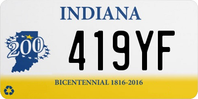 IN license plate 419YF