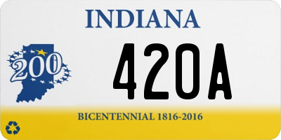 IN license plate 420A