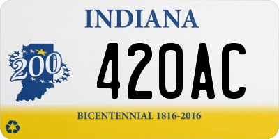 IN license plate 420AC