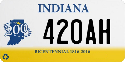 IN license plate 420AH