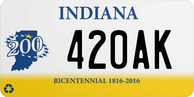 IN license plate 420AK