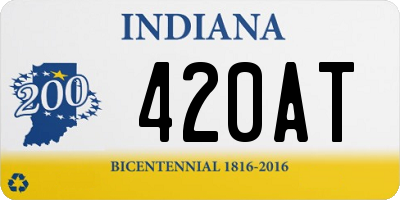 IN license plate 420AT