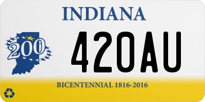 IN license plate 420AU