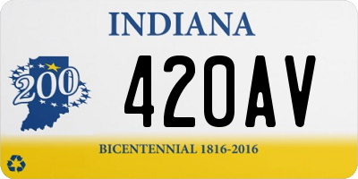 IN license plate 420AV