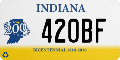 IN license plate 420BF