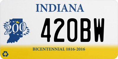 IN license plate 420BW