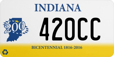 IN license plate 420CC