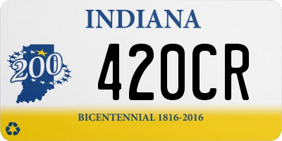 IN license plate 420CR