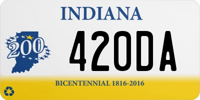 IN license plate 420DA